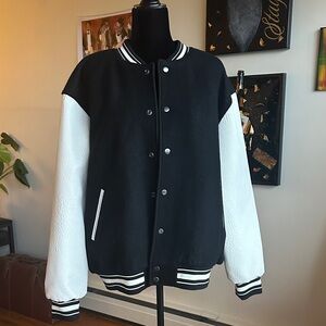 Black and White Varsity Jacket